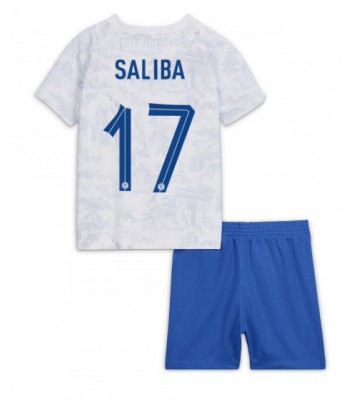 France William Saliba #17 Replica Away Stadium Kit for Kids World Cup 2022 Short Sleeve (+ pants)